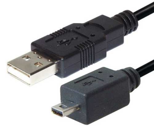 USB2.0 A verloopkabel USB-mini 4-pin  M/M 1.8mtr*