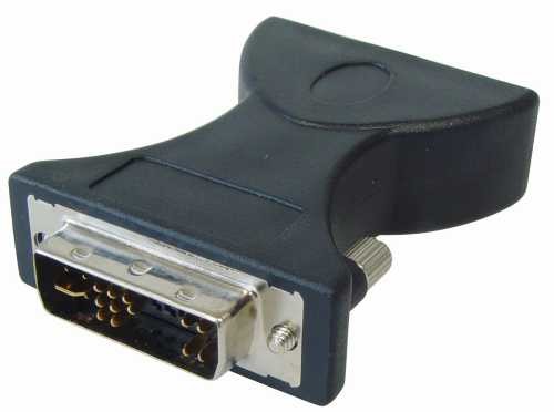 DVi verloopadapter DVi male 12+5 >> 3x cinch female RGB*