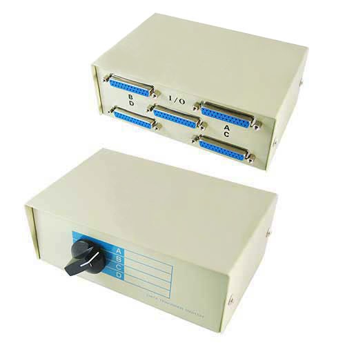 Parallel switch 1x in >> 4x out Sub-D 25-pin female *