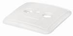 Afdekplaat 2-gaats 82x82mm wit