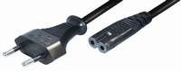 Netsnoer Euro-stekker male >> IEC C7 ("8") female 2.5m zwart