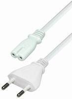 Netsnoer Euro-stekker male >> IEC C7 ("8") female 5.0m wit