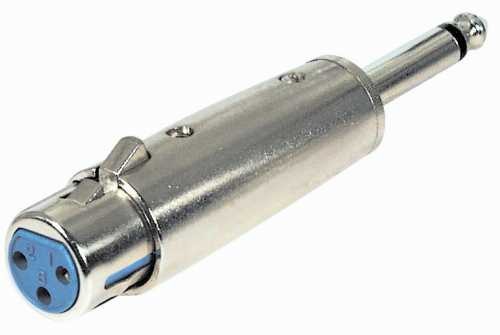 6.3mm mono verloopadapter XLR/ Canon M/F