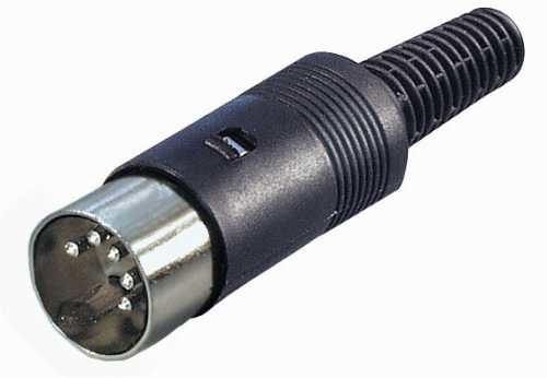 Din plug male 5-polig kunstof 240 graden din 41524 *