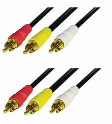 3x RCA-aansluiting - 3 x RCA pluggen. 15.0 m