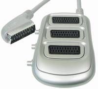 Scart verdeler scart male <> 2x scart female 0.4m