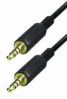3.5mm Verbindingskabel 4-polig stereo male <> male 2 mtr