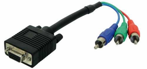 VGA HD 15 verloopadapter 3xcinch  M/M 0.2mtr. YUV *