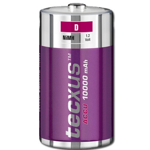 D NIMH 1.2V 10000mAh blister 1st. Tecxus