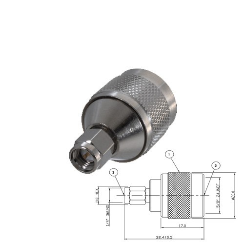 SMA verloopadapter N M/F