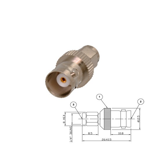SMA verloopadapter BNC M/F