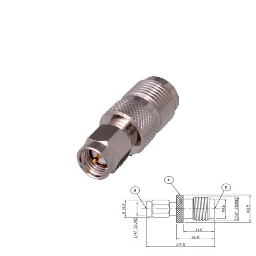 SMA verloopadapter TNC M/F