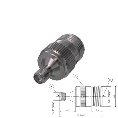 SMA verloopadapter N F/F