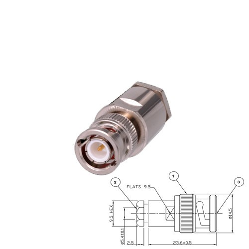 BNC soldeer plug male RG58-belden 9907 kabel