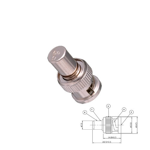 BNC Terminator 93 Ohm male
