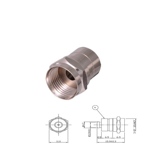 F crimp plug male RG 59 kabel
