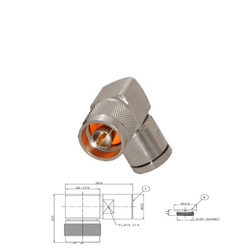 N soldeer plug haaks male RG 58 kabel