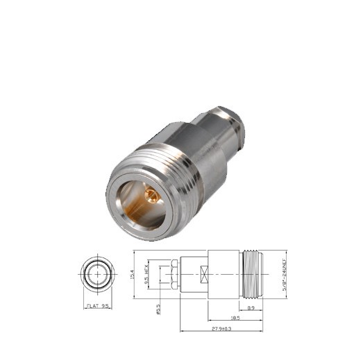 N soldeer plug female  RG 58 kabel