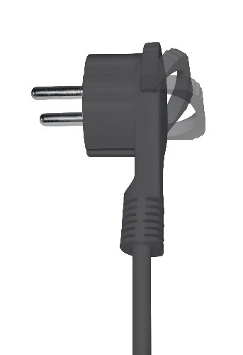 Haakse Schuko plug cee 7/7 naar C13-female 5.0 m zwart