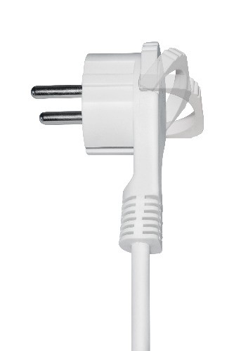 Haakse Schuko plug cee 7/7 naar C13-female 1.5 m wit